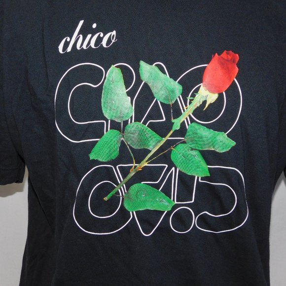 Fabrique Queen Italie CIAO Chico Rose T Shirt Black Mens L - Picture 4 of 6